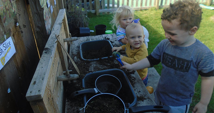 We welcome our much anticipated new mud kitchen